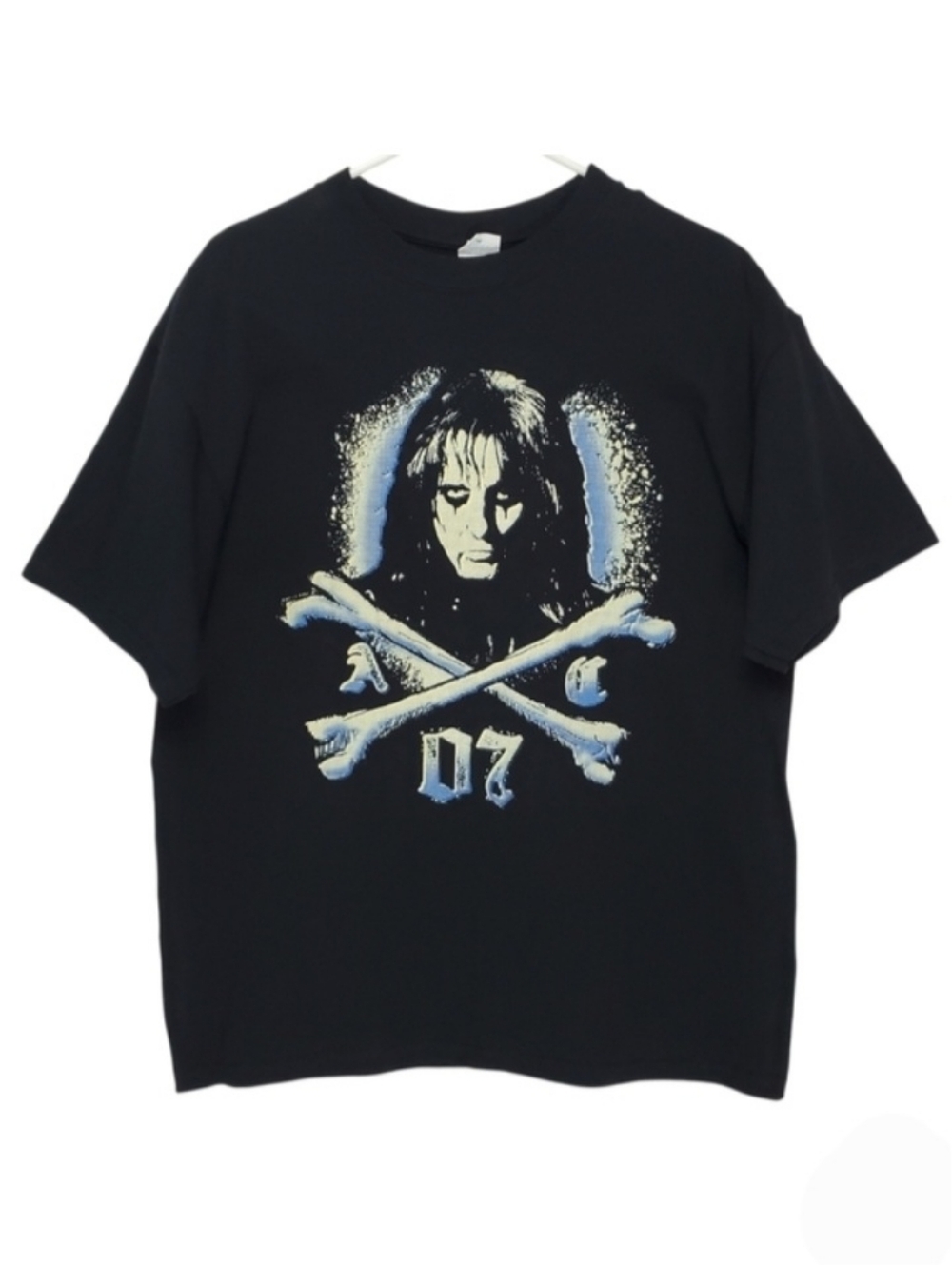 2483 * Alice Cooper 2007 Psycho Drama Tour Tee Black Size L Anvil Tag